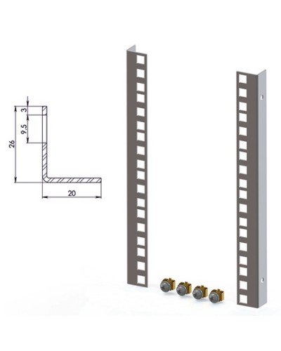 Направляющие для шкафов 9U TLK TLK-VNI-9U-2 в Прокопьевске Полки для шкафов и стоек Pintop.ru