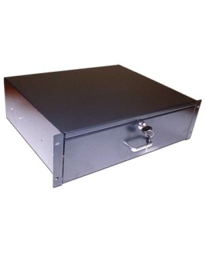 Ящик выдвижной 19, с замком, 3U, черный TWT TWT-CB-DRW-3U в Прокопьевске Аксессуары для стоек и шкафов Pintop.ru