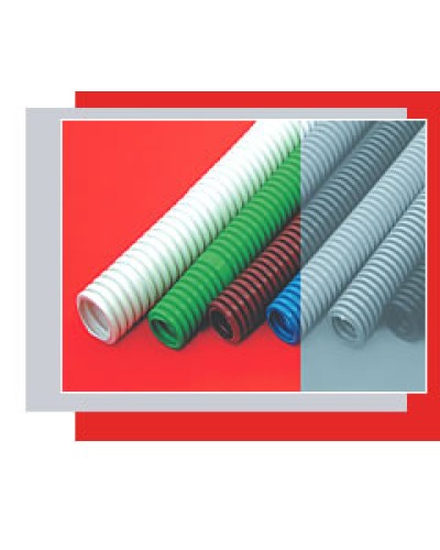 Труба гофрированная HFFR легкая диам 25 мм, с зондом, без галогена,трудногорючая, цвет серый Экопласт 20125HFR в Прокопьевске Труба (ОКЛ) Экопласт Pintop.ru