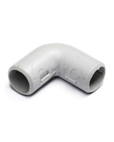 Угол 90° (из двух частей) для труб D32 мм, без галогена Экопласт 41232HF в Прокопьевске Аксессуары для труб (ОКЛ) Экопласт Pintop.ru