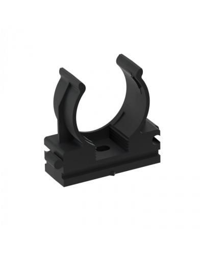 CFQ25 Держатель (клипса) для труб, для монтажного пистолета D25мм, цвет чёрный (50шт) Экопласт (41525BL) в Прокопьевске Держатели, клипсы, скобы Pintop.ru