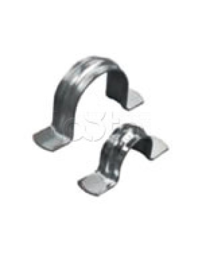 Скоба оцинкованная двухлапковая без монтажного отверстия, для трубы D50мм (1уп = 50шт) Экопласт (43651) в Прокопьевске Держатели, клипсы, скобы Pintop.ru