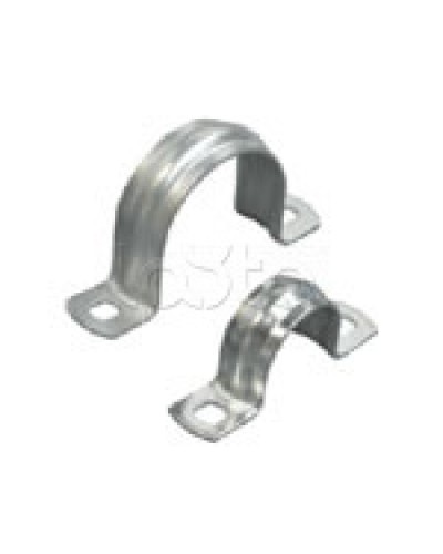 Скоба оцинкованная с двумя отверстиями для трубы D60-63 мм, м.о.8,5-6,0мм (1уп=50шт) Экопласт (43660P) в Прокопьевске Держатели, клипсы, скобы Pintop.ru