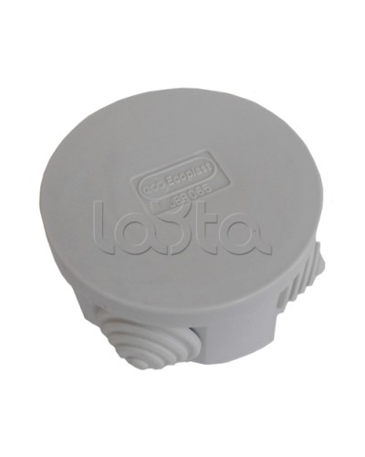 Коробка распределительная о/п с крышкой D65х35 мм, 4 вых. Экопласт 44004-1 в Прокопьевске Распределительные коробки Pintop.ru