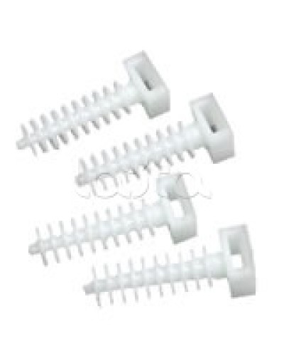 Держатель хомутов для установки в отверстиях D8 мм 37х13 мм Экопласт 47214 в Прокопьевске Крепеж: Дюбели, шурупы, саморезы Pintop.ru