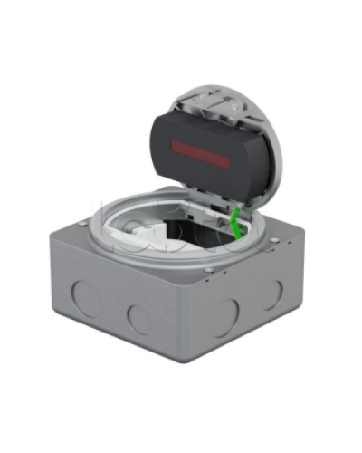 LUK/1,5BR66 Люк в пол на 1,5 поста (45х45мм), с суппортом и коробкой, латунь IP66 (70030) в Прокопьевске Системы лючков и колонн Pintop.ru