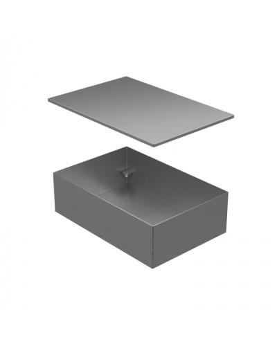 BOX/6-8 Металлическая коробка с крышкой для заливки в пол 249,6х167,6х75мм Экопласт (70161) в Прокопьевске Распределительные коробки Pintop.ru