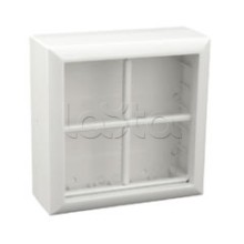 Коробка для открытой проводки на 4 поста 45х45 мм Экопласт 72948