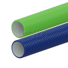 Вентиляционная труба гибкая двустенная для воздуховода (ПНД), антистатическая и антибактериальная D90мм, цвет красный (1шт=50м) Экопласт (803090RD)