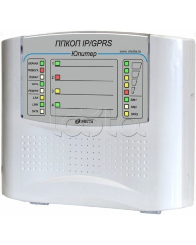 Элеста Юпитер-1431 (ППКОП Юпитер-4 IP/GPRS, пластик. корпус) в Прокопьевске Приемно-контрольные приборы Pintop.ru