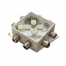 Коробка монтажная огнестойкая Гефест КМ-О (10к)-IP66-120х120, два ввода