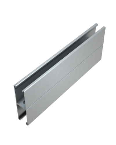 Страт-профиль двойной 41х72 L2000 мм s:1,5 HD85 КМ-профиль (2STP41-72-2000 HD85) в Прокопьевске Аксессуары для лотков Pintop.ru