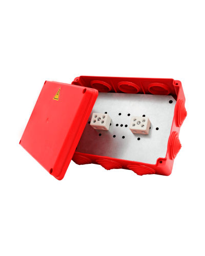 Коробка распределительная огнестойкая КРОПС-П5, IP54, габаритные размеры 190х140х70 мм, для кабелей сечением до 2,5 мм2, 20 клемм КМ-Профиль (FRJB-KM-P5-2.5-20-КРОПС-IP54) в Прокопьевске Распределительные коробки Pintop.ru