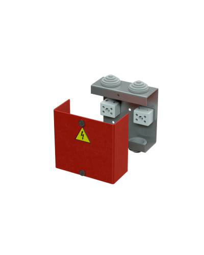 Коробка распределительная огнестойкая КРОПС, IP41, габаритные размеры 80х80х35 мм, для кабелей сечением до 4 мм2, 2 клеммы КМ-Профиль (FRJB-KM-ST1-4-02-КРОПС-IP41) в Прокопьевске Распределительные коробки Pintop.ru