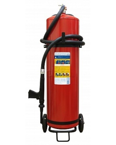 Огнетушитель ПОЖТЕХНИКА ОВП-80(з) МИГ летний (ФторПАВ) на съемн.тележке с перекр. стволом (баллон 100 л, ОТВ 80 л) в Прокопьевске Огнетушители Pintop.ru