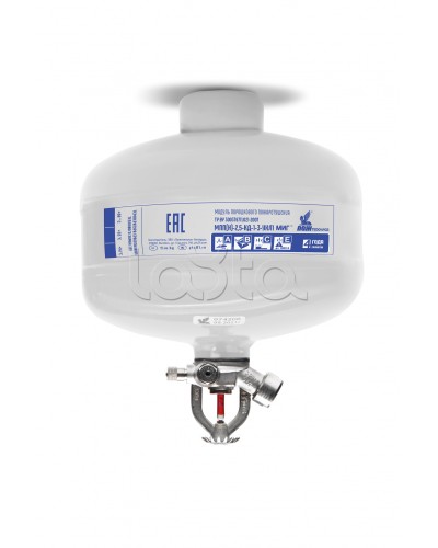 Модуль порошкового пажаротушения ПОЖТЕХНИКА МПП-2,5/68 МИГ (температура срабатывания +68°С) (белый) в Прокопьевске Огнетушители Pintop.ru