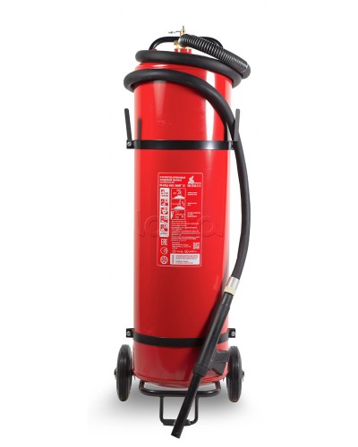 Огнетушитель ПОЖТЕХНИКА ОП-80(з) МИГ на тележке с перекрывным стволом, (баллон 100л., ОТВ-80кг) в Прокопьевске Огнетушители Pintop.ru