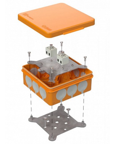 Коробка огнестойкая для о/п двухкомпонентная 60-0303-FR2.5-4 Е15-Е120 100х100х40 Промрукав (60-0303-FR2.5-4) в Прокопьевске Огнестойкие кабельные линии Pintop.ru