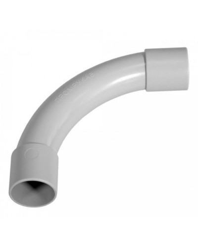 Соединитель угловой д25 безгалогенный (HF) атмосферостойкий серый (30шт/270шт уп/кор) Промрукав (PR13.0358) в Прокопьевске Повороты, муфты, тройники Pintop.ru