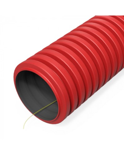 Труба гофр. двуст. ПНД гибкая тип 1250 (SN63) с/з красная d50 мм (100м/200м уп/пал) Промрукав (PR15.00977) в Прокопьевске Труба гофрированная Pintop.ru