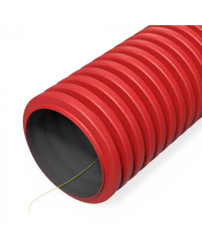 Труба гофр. двуст. ПНД гибкая тип 1250 (SN18) с/з красная d160 мм (50м/50м уп/пал) Промрукав (PR15.00983) в Прокопьевске Труба гофрированная Pintop.ru