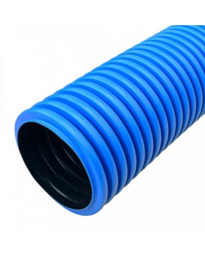 Труба гофрированная двустенная ПНД жесткая тип 750 (SN16) синяя д110 5,7м (34,2м/уп) Промрукав (PR15.0126) в Прокопьевске Труба гофрированная Pintop.ru
