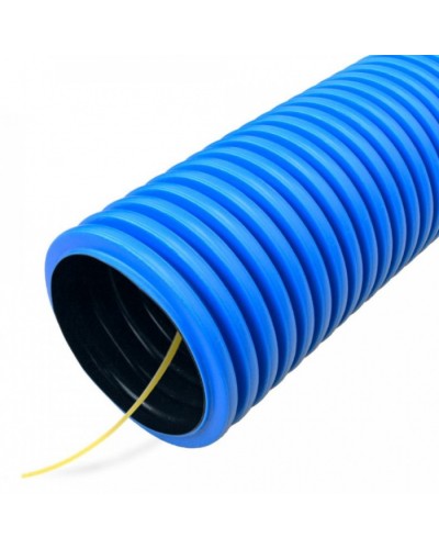 Труба гофрированная двустенная ПНД гибкая тип 750 (SN24) с/з синяя д75 (50м/уп) Промрукав (PR15.0182) в Прокопьевске Труба гофрированная Pintop.ru
