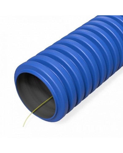 Труба гофрированная двустенная ПНД гибкая тип 450 (SN34) с/з синяя d32 мм (100м/уп) Промрукав (PR15.0254) в Прокопьевске Труба гофрированная Pintop.ru