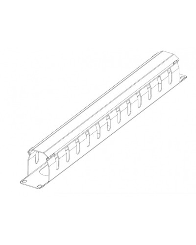Органайзер горизонтальный 19 1U с крышкой ЦМО ГКЗ-1U-9005 в Прокопьевске Кабельные органайзеры Pintop.ru