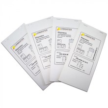 Маркер самоламинирующийся, блокнот, 25х15, диам.9мм, 45 шт. LANMASTER (LAN-MCB-25x15x9)