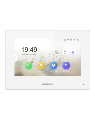 IP видеодомофон сенсорный Hikvision DS-KH6320-LE1/White(B) в Прокопьевске Абонентские IP устройства Pintop.ru