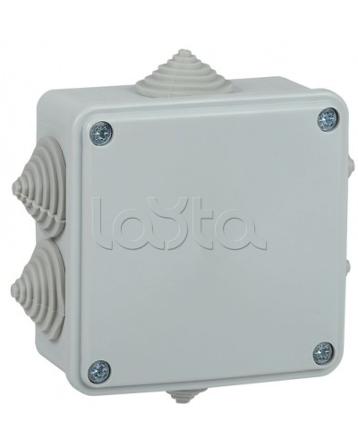 Коробка монтажная 100х100х45 мм IP44 6 вводов IEK (UKO11-100-100-045-K41-44) в Прокопьевске Распределительные коробки Pintop.ru