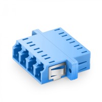 Оптический адаптер OS2, квадро LC, с фланцами, синий Eurolan (36A-S2-4L-02BU)