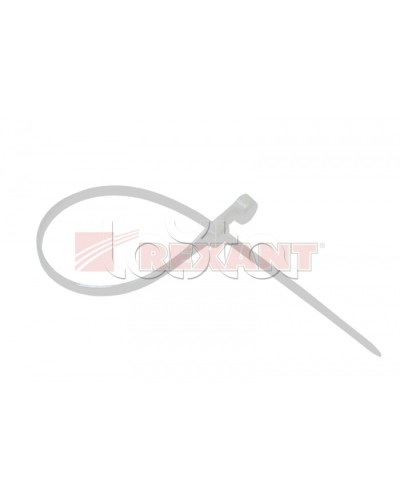 Хомут-стяжка нейлоновый под винт 2.5х100 мм белый (100шт/уп) REXANT 07-0104 в Прокопьевске Стяжки-хомуты Pintop.ru