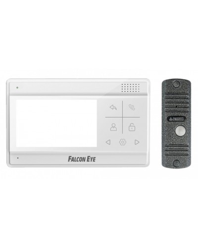 Комплект видеодомофона Falcon Eye Vela + AVC-305 (PAL) Антик (Видеодомофон Vela: дисплей 4,3 TFT; сенсорные кнопки; подключение до 2-х вызывных панелей; OSD меню; питание AC 220В (встроенный БП). Вызывная видеопанель AVC-305 (PAL): накладная, 4х про %rs_c