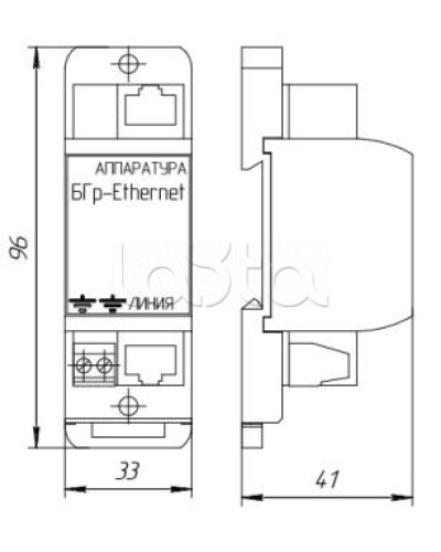 Устройство защиты от импульсных перенапряжений Forteza Блок БГр-Ethernet-PoE в Прокопьевске Устройства защиты операционных процессоров (ОПС) Pintop.ru