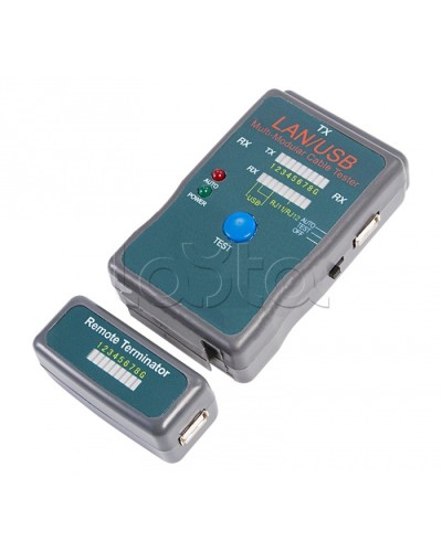 Тестер кабеля универсальный RJ-45+USB (HY-251454CT) REXANT 12-1011 в Прокопьевске Тестеры для систем видеонаблюдения Pintop.ru
