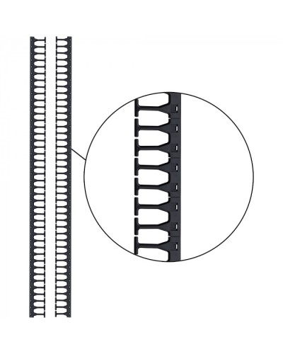 Кабельная гребенка 42U с пальцами глубиной 106 мм, 2 шт. в компл., черная LANMASTER (LAN-DC-CB-42Ux8-PF/S) в Прокопьевске Аксессуары для стоек и шкафов Pintop.ru