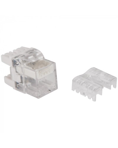 Модуль Keystone, RJ45, кат.5E, UTP, 180 градусов, с индикатором, белый LANMASTER LAN-OKi45U5E/180 в Прокопьевске Коннекторы Pintop.ru