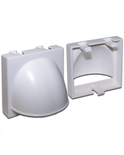 Кабельный ввод открытый, 45х45, белый LANMASTER (LAN-SIP-23CO-WH) в Прокопьевске Аксессуары для кабель-канала Pintop.ru