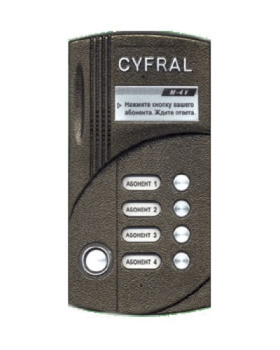 Блок вызова видеодомофона на 4 абонентов Цифрал M-4M/TVС в Прокопьевске Блоки вызова многоабонентные Pintop.ru