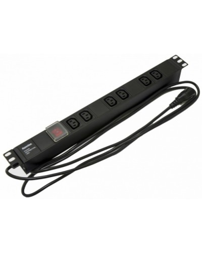 Блок розеток Hyperline SHE19-6IEC-S-2.5IEC в Прокопьевске Блоки розеток Pintop.ru