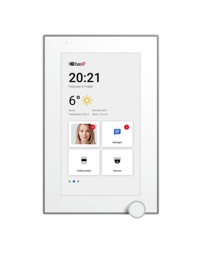 IP-видеодомофон BAS-IP AZ-07L WHITE в Прокопьевске Абонентские IP устройства Pintop.ru