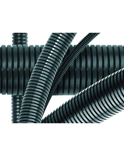 Труба гофрированная DN36мм, ПВ-0, D вн 36,3 мм, D нар 42,5 мм, полиамид 6, без протяжки DKC PA603643F0 в Прокопьевске Труба гофрированная Pintop.ru