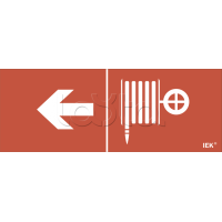 Этикетка самокл. 240х90мм "Пож. кран/стр. налево" IEK (LPC10-1-24-09-PKNAL)