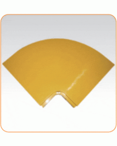 Крышка горизонтального поворота 90° оптического лотка 120 мм, желтая LANMASTER LAN-OT120-HC90C в Прокопьевске Аксессуары для кабель-канала Pintop.ru