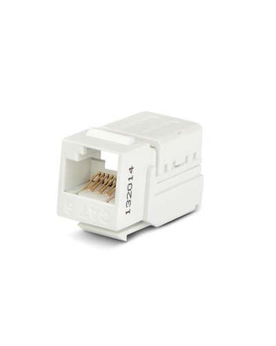 Вставка Keystone Jack RJ-45(8P8C) Hyperline KJNE-8P8C-C6-90-WH в Прокопьевске Модули Keystone Pintop.ru