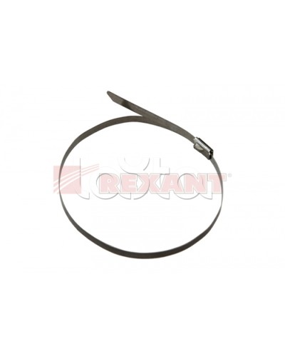 Хомут-стяжка металлический 4.6х300 мм (50шт/уп) REXANT 07-0308 в Прокопьевске Стяжки-хомуты Pintop.ru