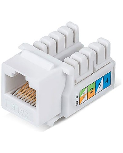 Модуль Keystone Jack RJ-45(8P8C), UTP неэкранированный, CAT 6, тип 90 градусов, белый REXANT PRO 02-0254 в Прокопьевске Модули Keystone Pintop.ru
