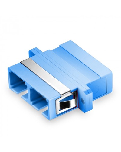 Оптический адаптер OS2, дуплекс SC, с фланцами, синий Eurolan (36A-S2-2S-02BU) в Прокопьевске Проходные адаптеры и розетки оптические Pintop.ru